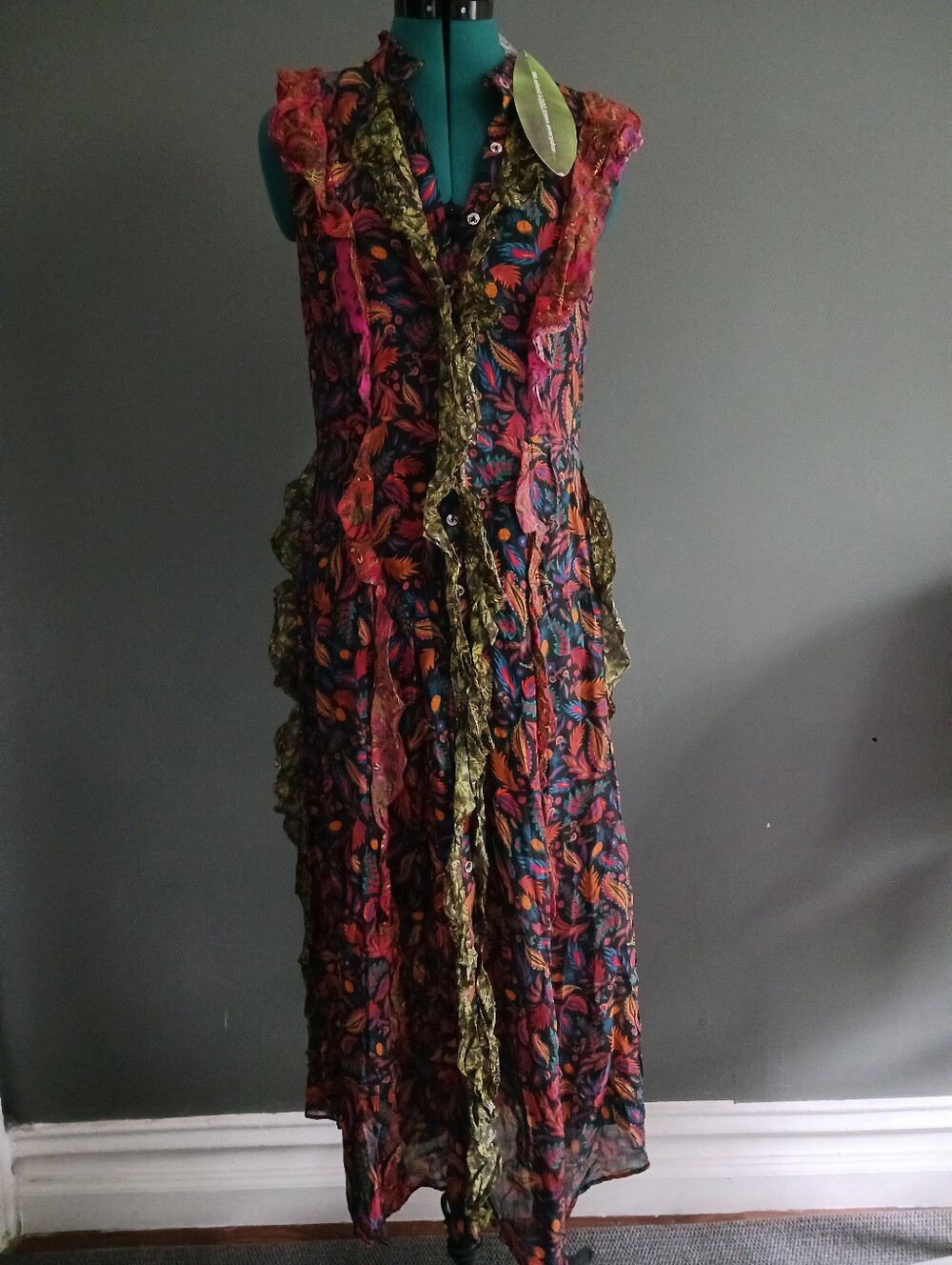 NWT Farm Riomixed Mini Prints Midi Dress Size M - Picture 1 of 12